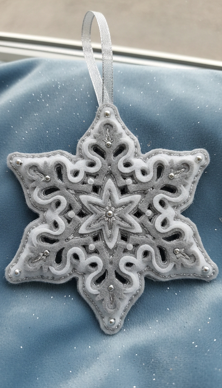 felt christmas ornaments - Felt Christmas Ornaments: Design Highlights - felt christmas ornaments - These felt snowflakes feel soft to the touch...