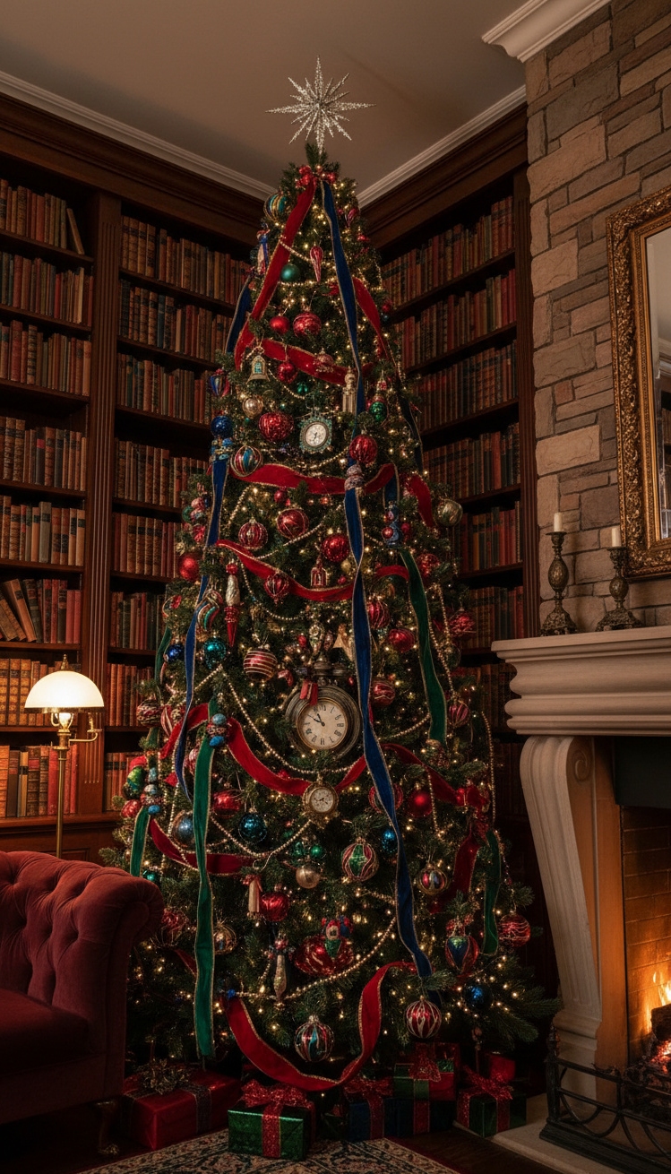 christmas tree decor ideas - Jewel-Toned Christmas Tree Design Inspiration - This Christmas tree is a jewel-toned dream, overflowing...