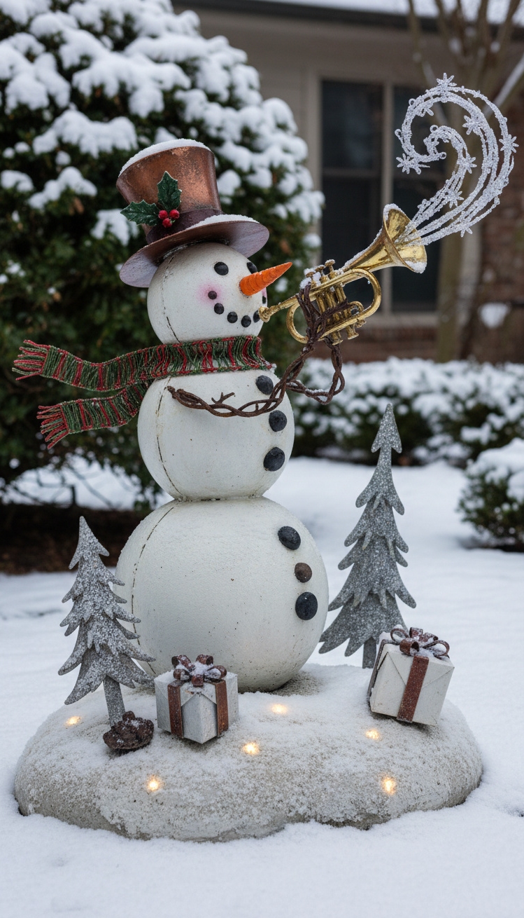 christmas garden decorations - Christmas Garden Art: Visual Harmony - The frosty <a href=