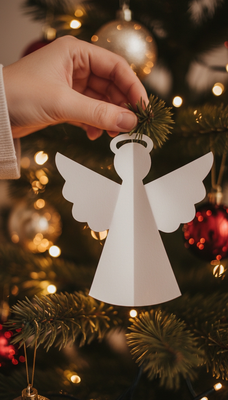 easy christmas ornaments - Simple Christmas Ornaments: Paper Angel Design - These paper angels look so sweet. The soft...