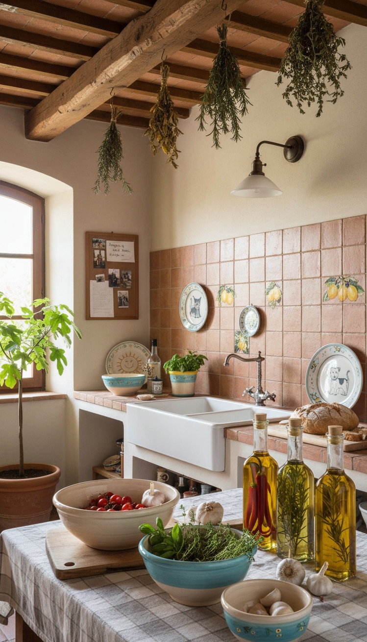 Modern Italian Kitchen Ideas - Modern Italian Kitchen: Design Ideas - The open shelving steals the show, displaying earthy...