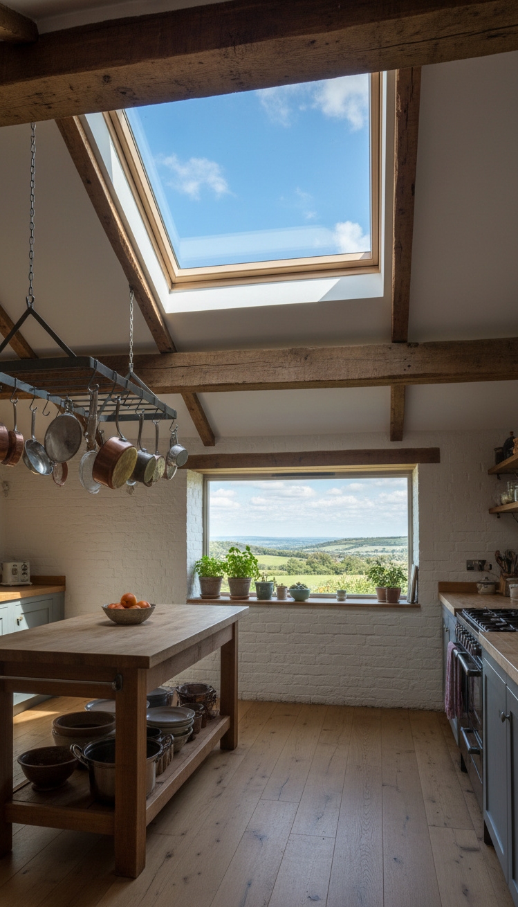 exposed beams kitchen - Exposed Beams: Kitchen Design Highlights - exposed beams kitchen - These exposed beams command attention, drawing your eyes...