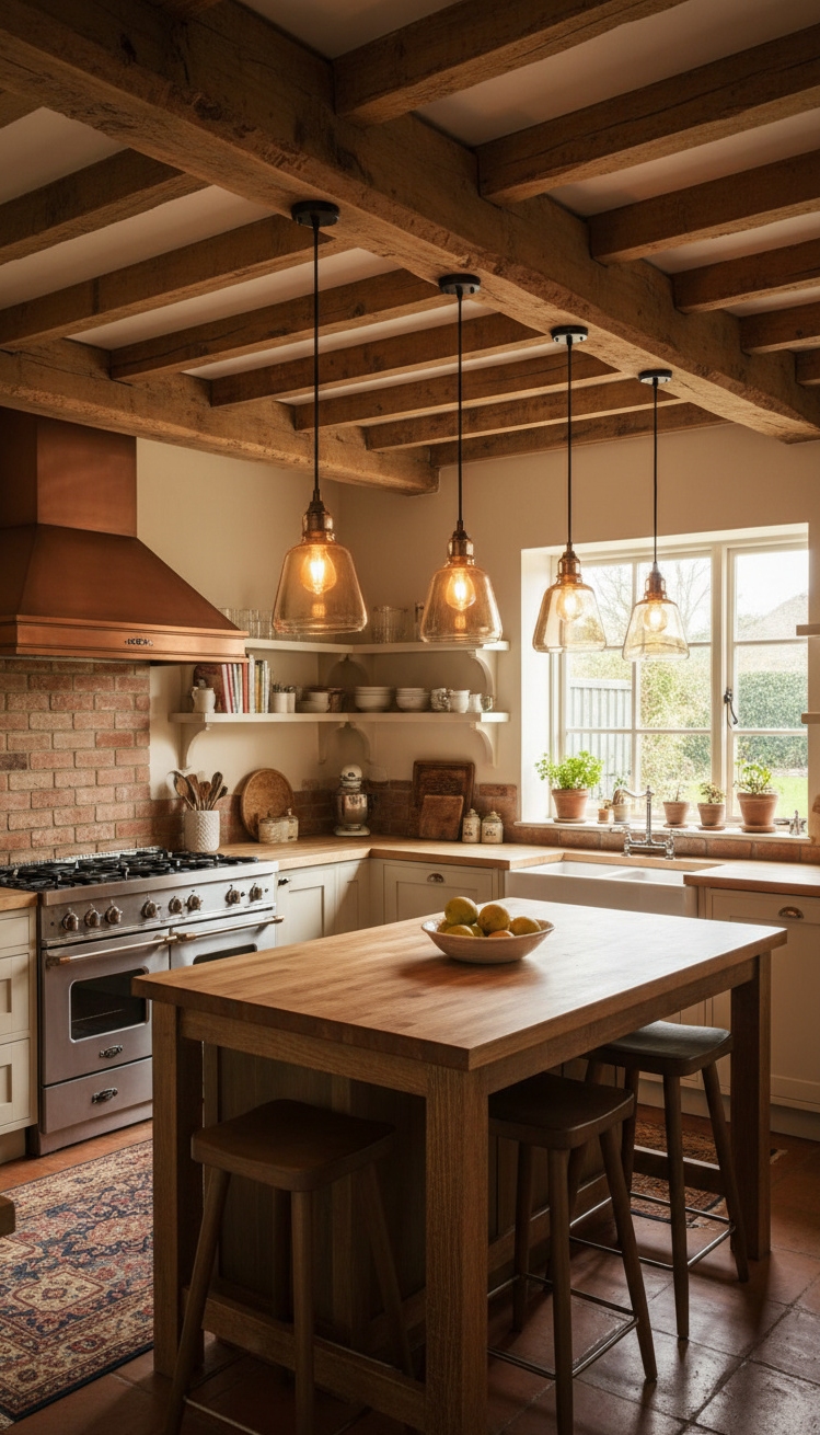 exposed beams kitchen - Exposed Beams: Kitchen Design Highlights - exposed beams kitchen - These exposed beams command attention, drawing your eyes...