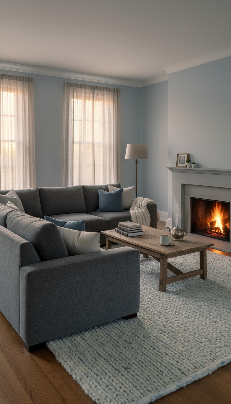 serene interior colors - Serene Spaces: The Allure of Azure Dream - The walls embrace you in 