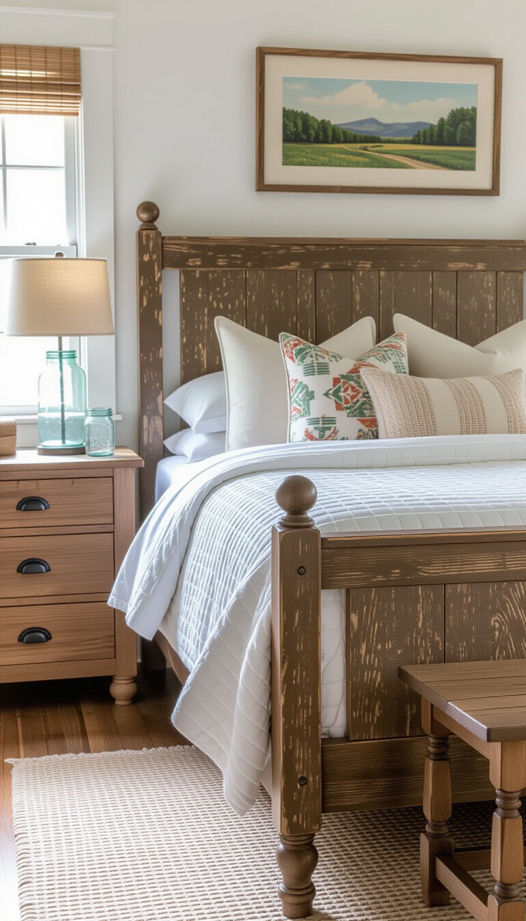 luxurious bedroom ideas - Rustic Farmhouse Bedroom Design Ideas - Imagine sinking into this haven of rustic charm,...