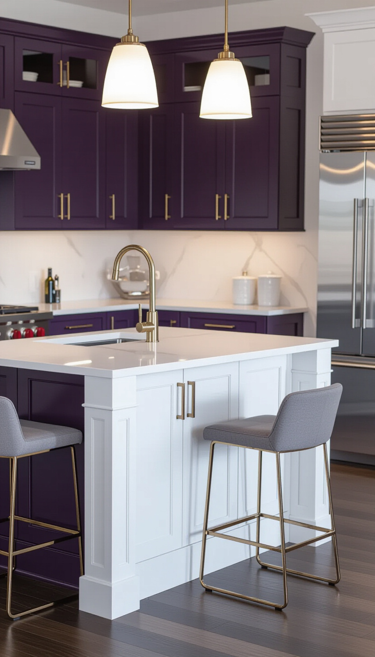 kitchen cabinet colors - Amethyst Smoke: Kitchen Cabinet Color Inspiration - These 
