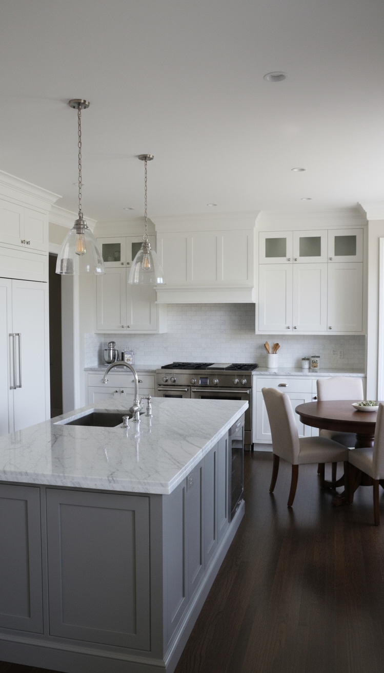 open kitchen ideas - Open Kitchens: Island Style & Elegant Design - This kitchen island immediately draws your eye with...