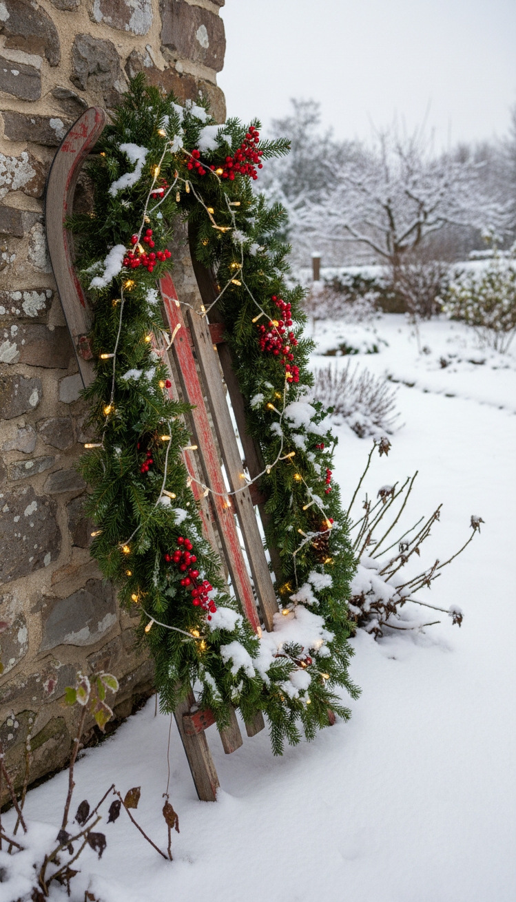 christmas garden decorations - Garden Christmas: Rustic Charm Outdoors - This <a href=