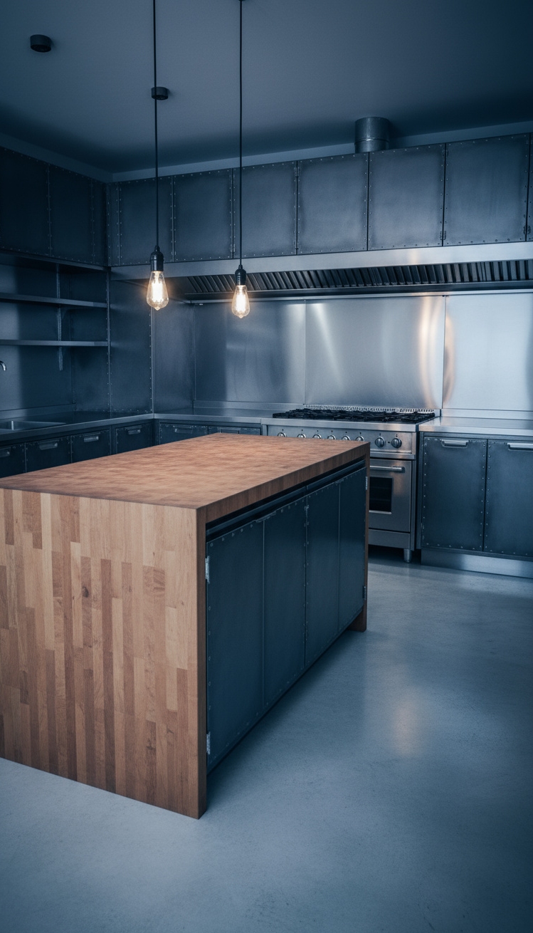 Light Grey Floors Kitchen - Light Grey Floors: Industrial Kitchen Edge - The light grey polished concrete floors immediately set...