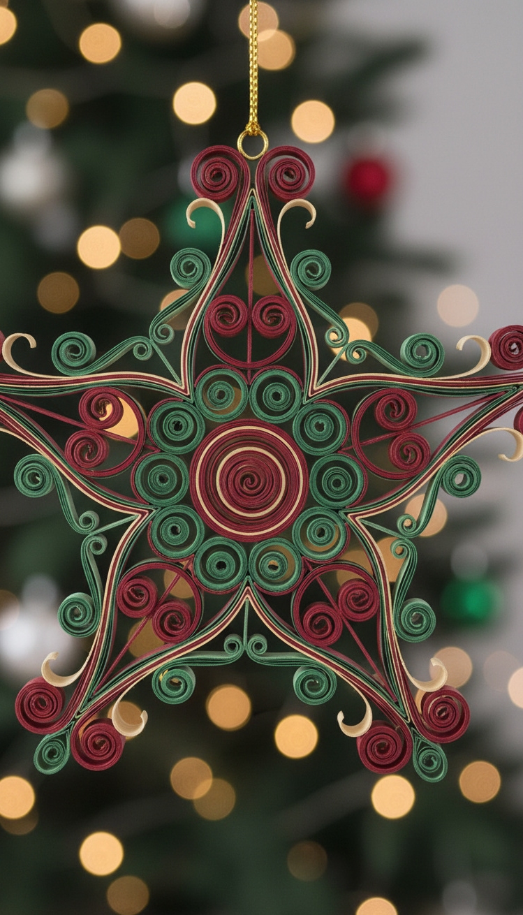 christmas ornament crafts - Quilled Paper Ornament Design Ideas - These quilled paper ornaments practically glow. Tight coils...