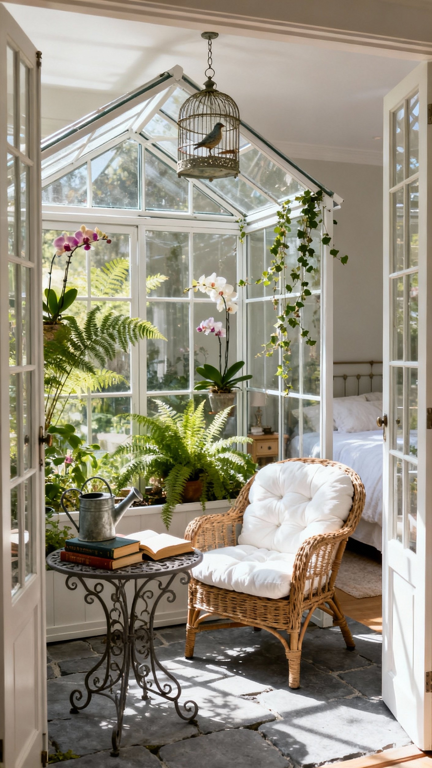 reading nook ideas - Greenhouse Reading Nook Design Ideas - This greenhouse reading nook beckons with sunlight filtering...