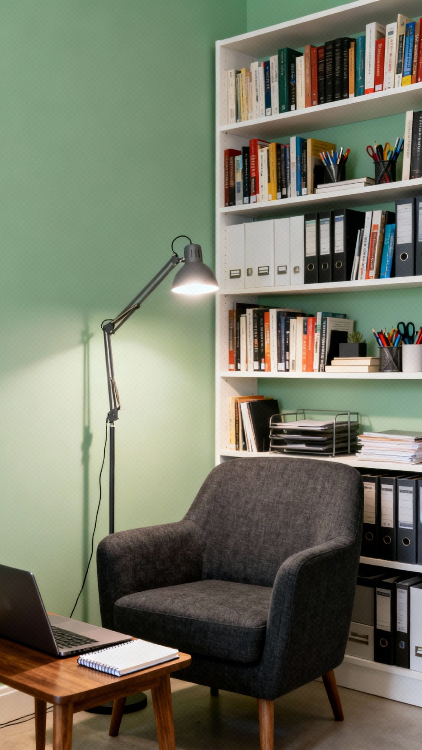 reading nook ideas - Sage Green Reading Nook Design - The reading nook beckons with its promise of...