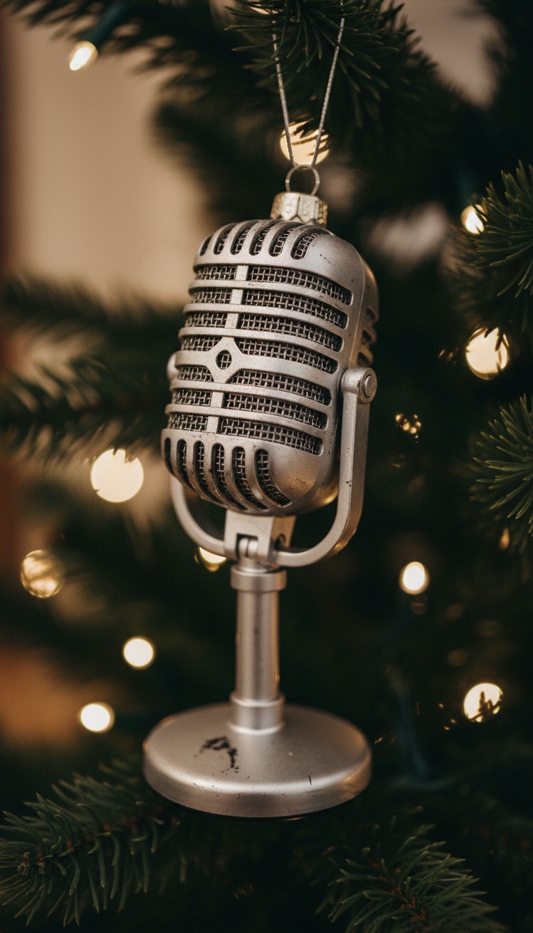 christmas tree decor ideas - Vintage Microphone: A Christmas Tree Accent - This vintage microphone ornament steals the show with...