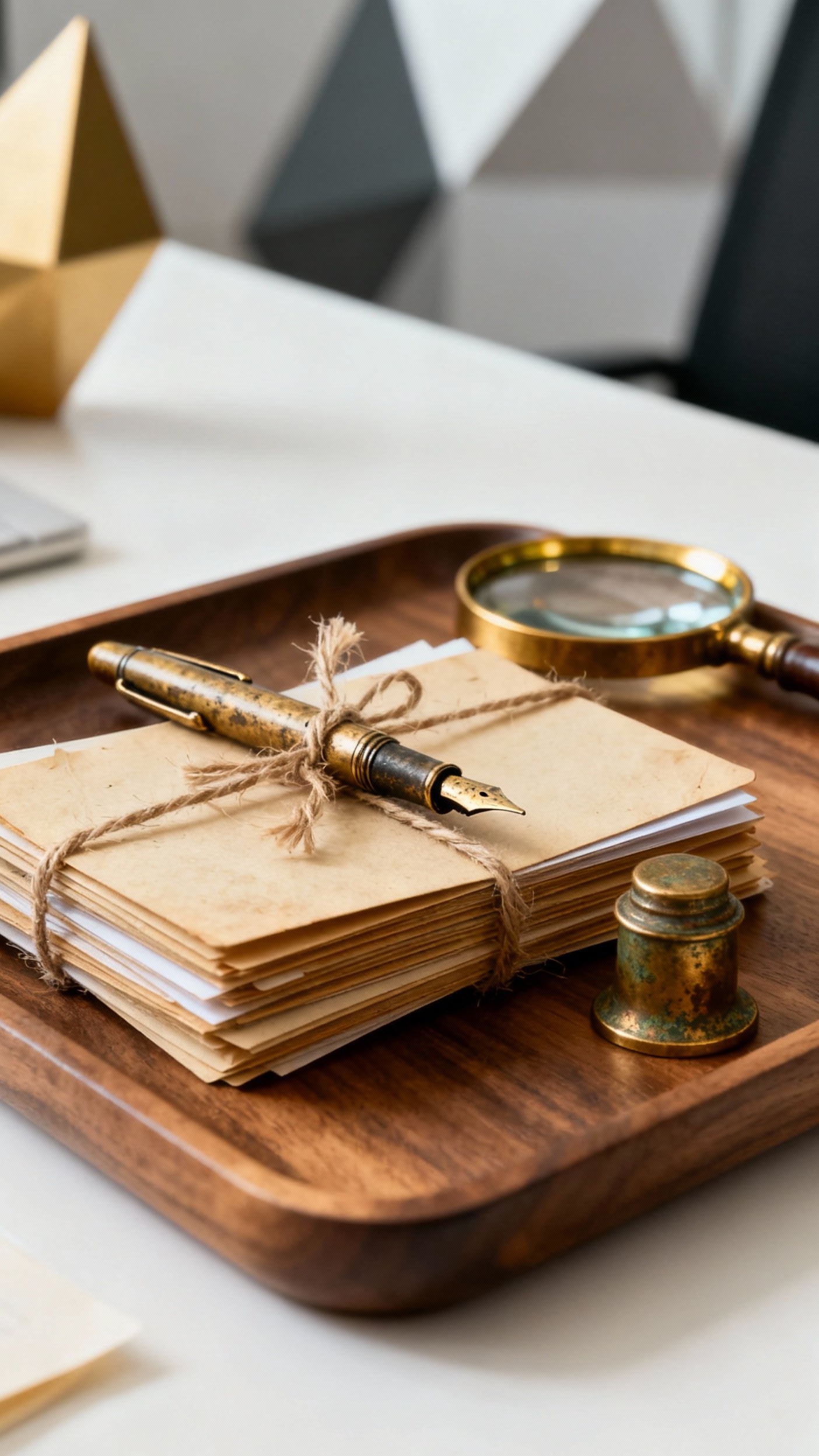 office design ideas - Vintage Desk Details: Refined Office Design - This vintage desk organizer instantly elevates a workspace...