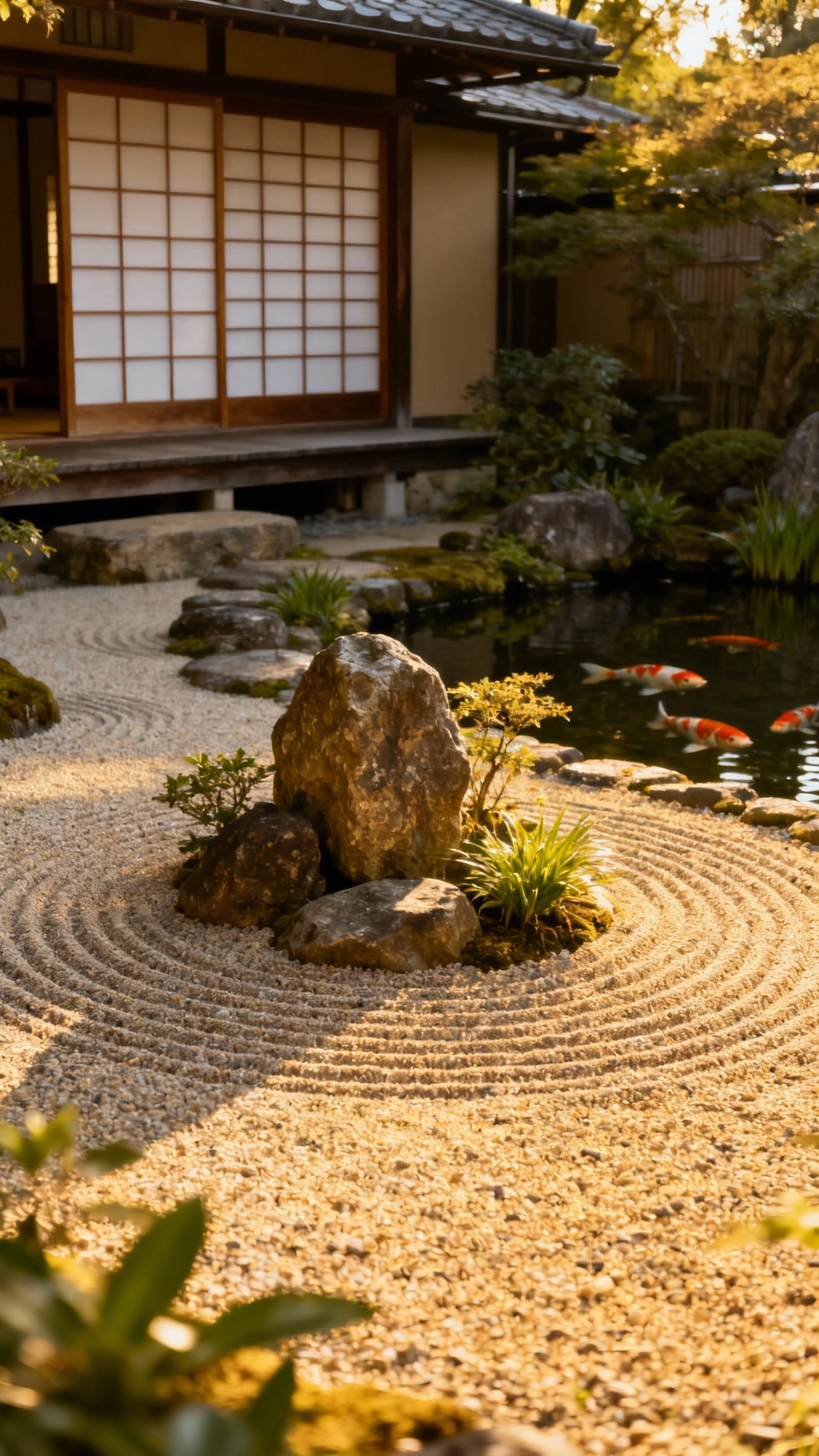 front yard landscape - Zen in Your Front Yard - The raked gravel garden immediately draws your eye,...