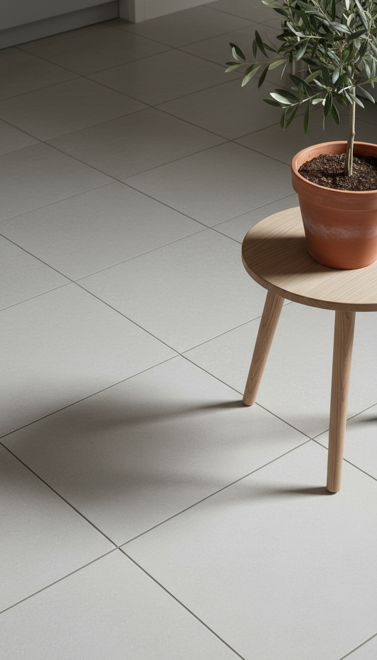 Light Grey Floors Kitchen - Light Grey Floors: Calm Kitchen Texture - These light grey limestone floors immediately soothe with...