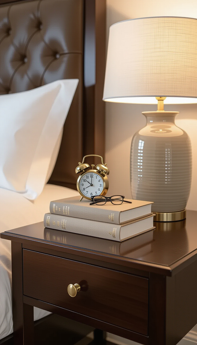 luxurious bedroom ideas - Elevated Bedside Details: Luxurious Bedroom Style - Imagine sinking into this serene bedroom haven. A...