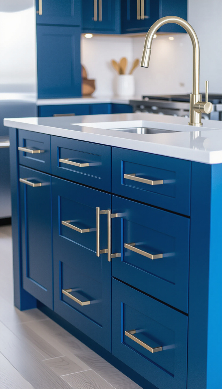 kitchen cabinet colors - Navy Blazer Cabinets: A Design Deep Dive - These 