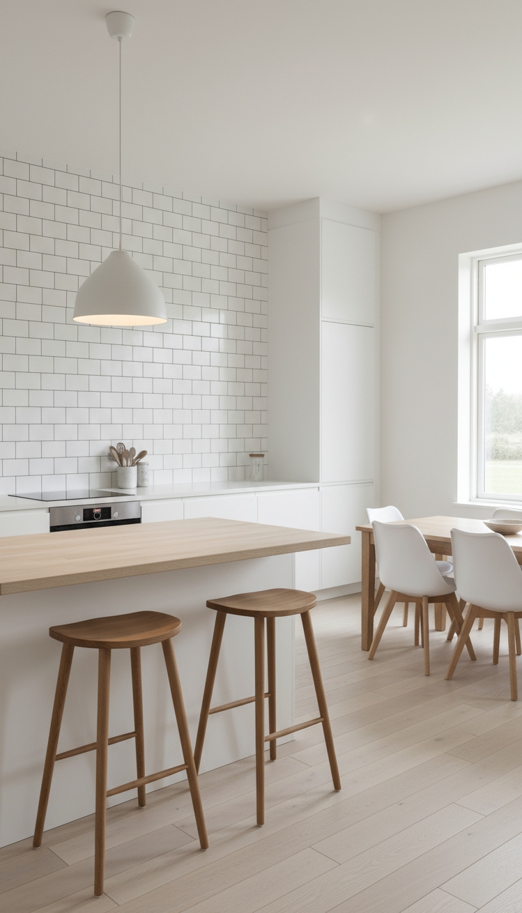 open kitchen ideas - Open Kitchens: Scandinavian Simplicity & Light - The heart of this open kitchen is undoubtedly...