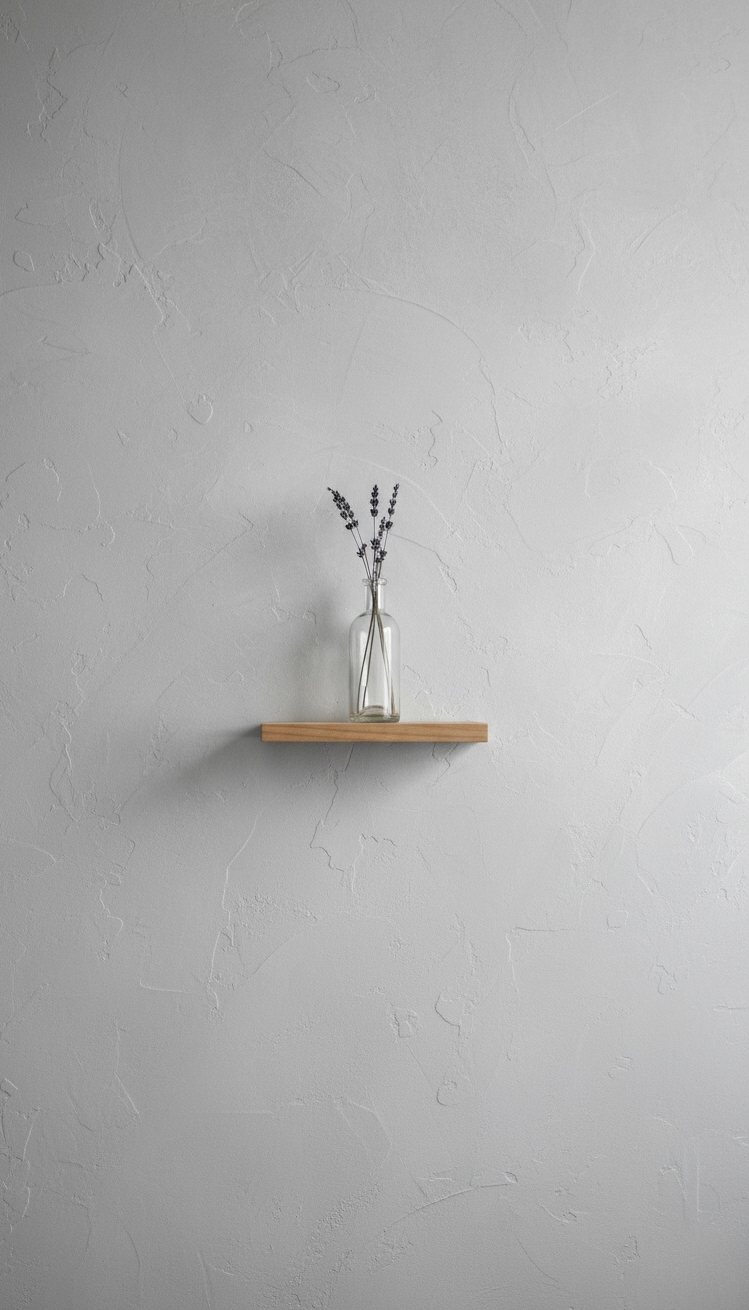 Trending Bathroom Colors - Cool Gray Bathroom Walls: Texture & Calm - The Venetian plaster wall immediately draws your eye...