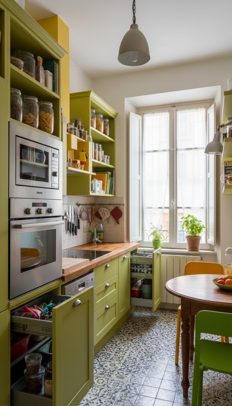 Modern Italian Kitchen Ideas - Modern Italian Kitchen Design Ideas - The painted cabinets steal the show in this...