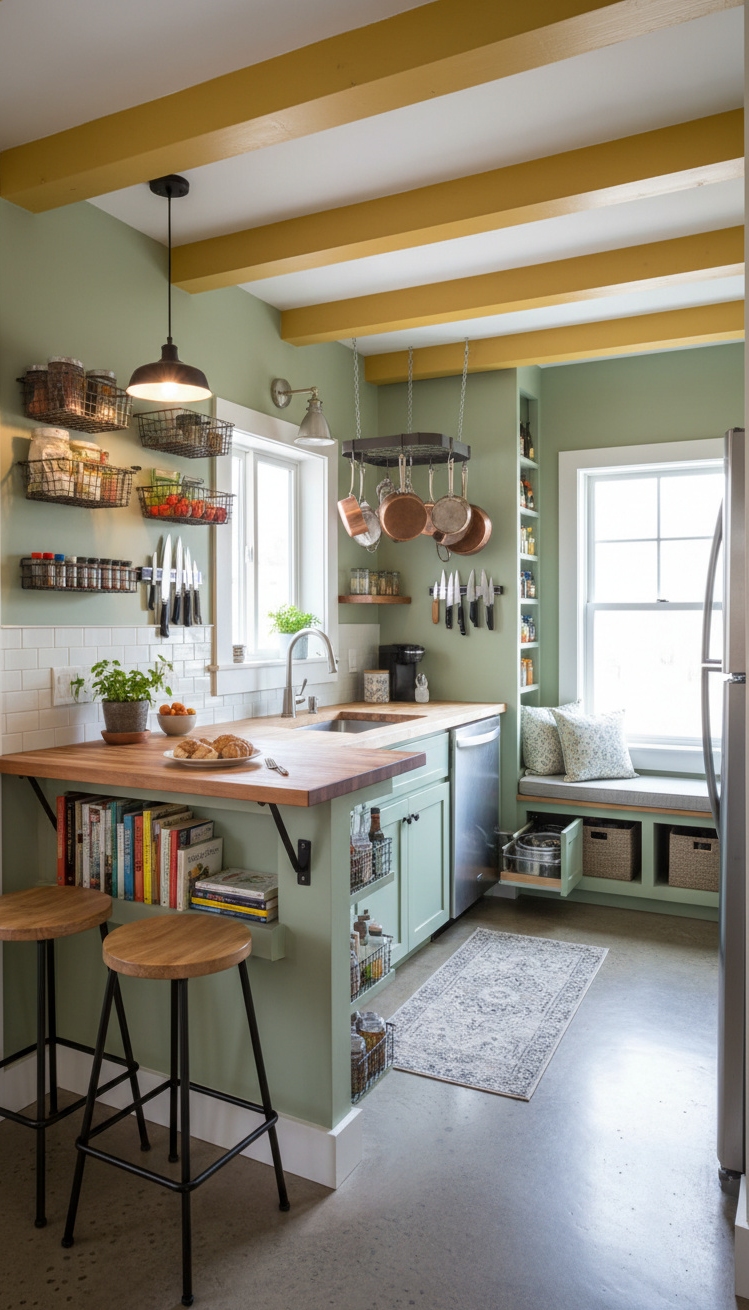 exposed beams kitchen - Exposed Beams: Kitchen Design Highlights - exposed beams kitchen - These painted beams grab your attention right away....