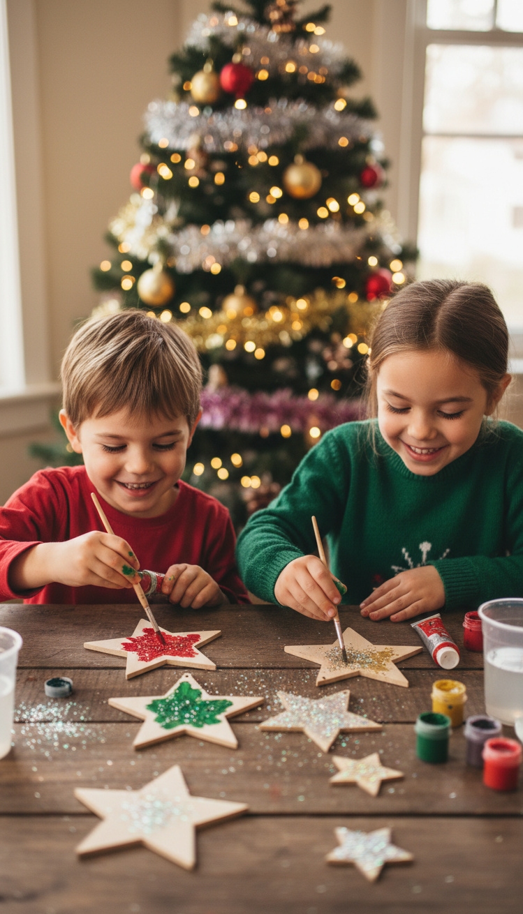 easy christmas ornaments - Easy Christmas Ornaments: Design Your Own - These wooden star ornaments feel rustic and sweet....