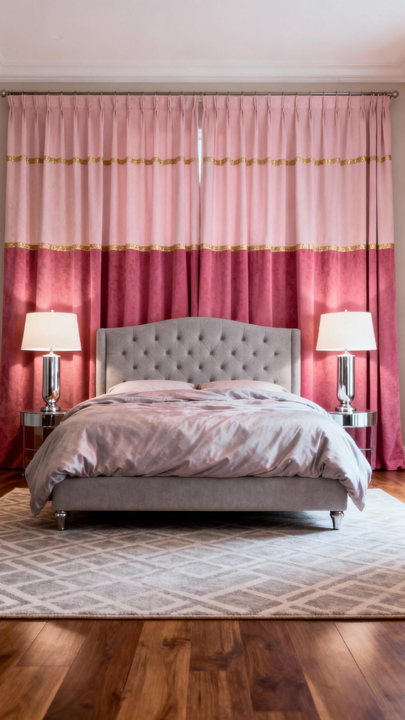 pink curtains bedroom ideas - Pink Curtains: Bedroom Design Inspiration - pink curtains bedroom ideas - These two-tone pink curtains immediately catch your eye,...