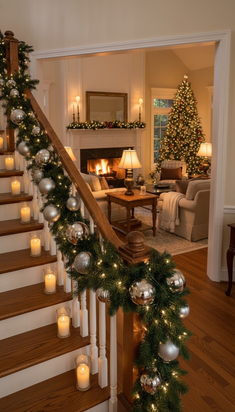 luxury christmas decor - Elevated Christmas Decor: Staircase Style - These stairs welcome you with holiday cheer. A...