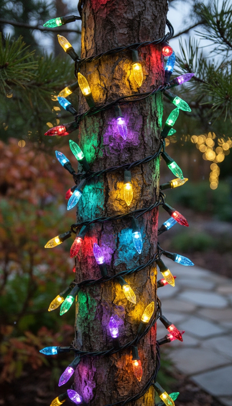 christmas garden decorations - Garden Lights: A Christmas Design Glow - These Christmas lights glow with a soft, inviting...