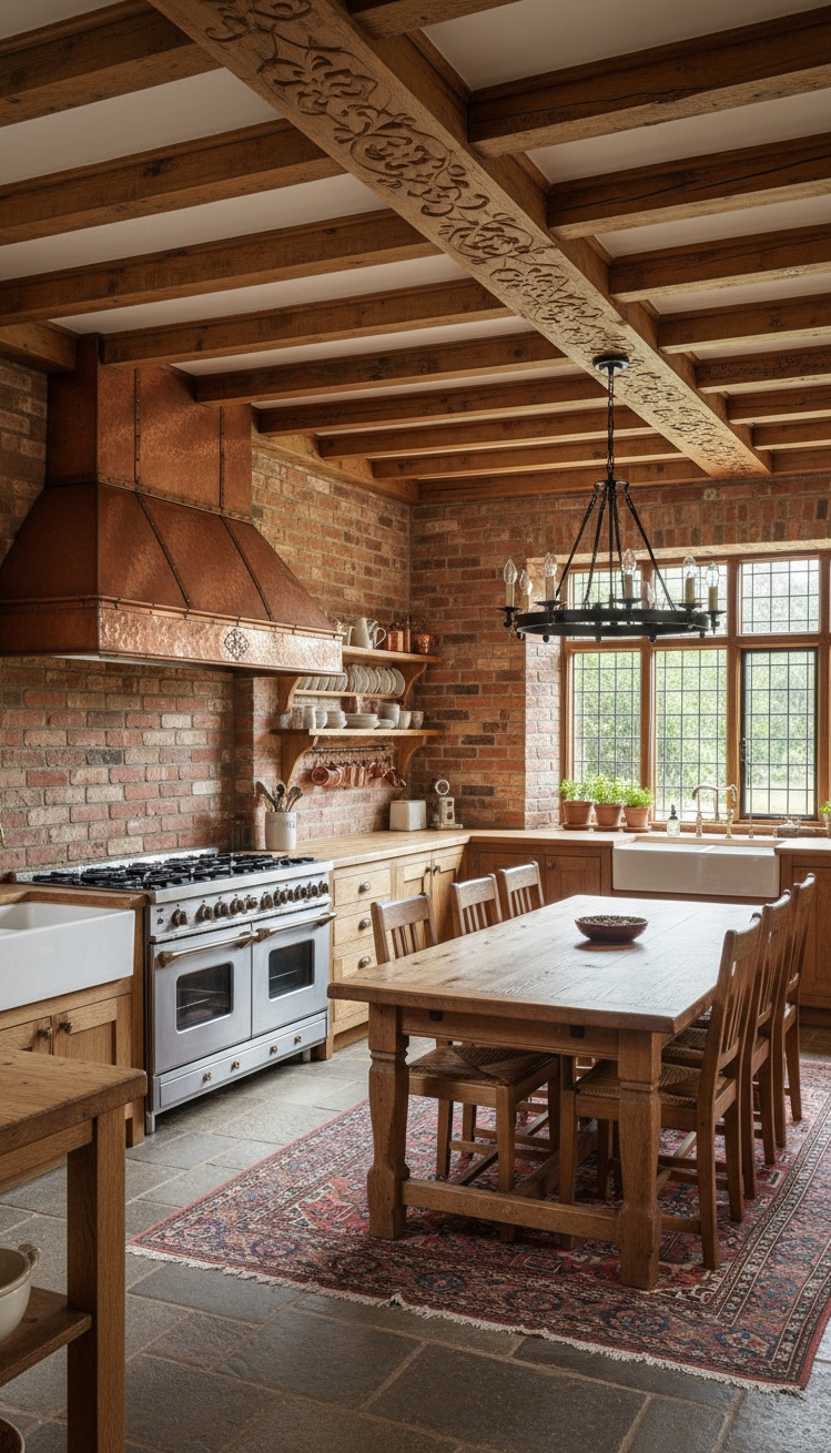 exposed beams kitchen - Exposed Beams: Kitchen Design Statement - exposed beams kitchen - These exposed beams grab your attention right away....