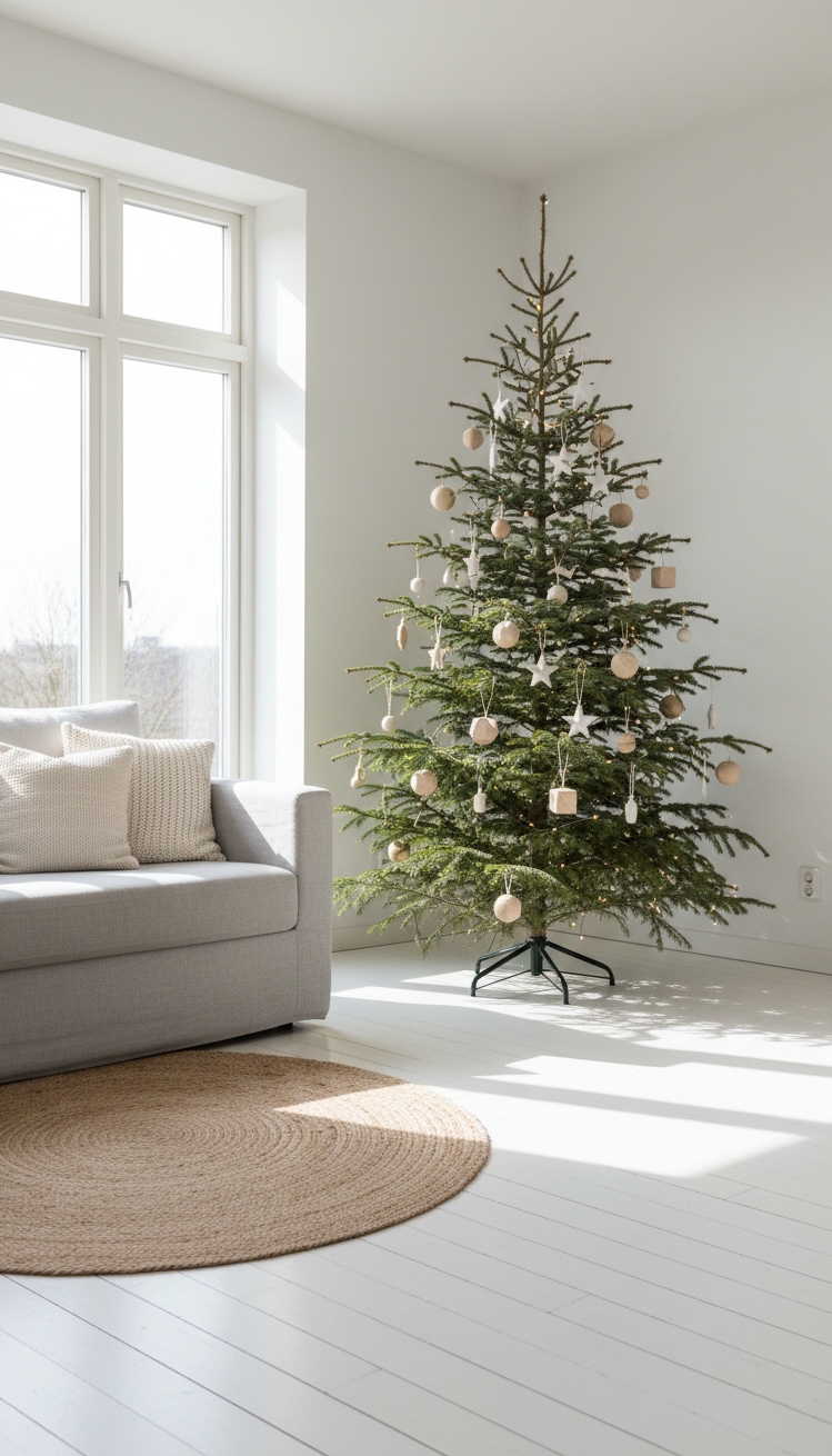 christmas tree decor ideas - Minimalist Christmas Tree Decor Ideas - This minimalist Christmas tree whispers understated elegance in...