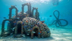Featured image for Reefline: Miami's Underwater Sculpture Park Built to Restore Coral Reefs