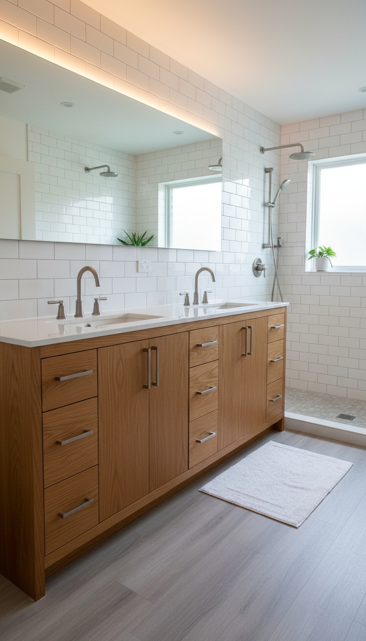 flooring that goes with oak cabinets - Flooring Ideas for Oak Cabinets - These light gray floors offer a cool contrast...