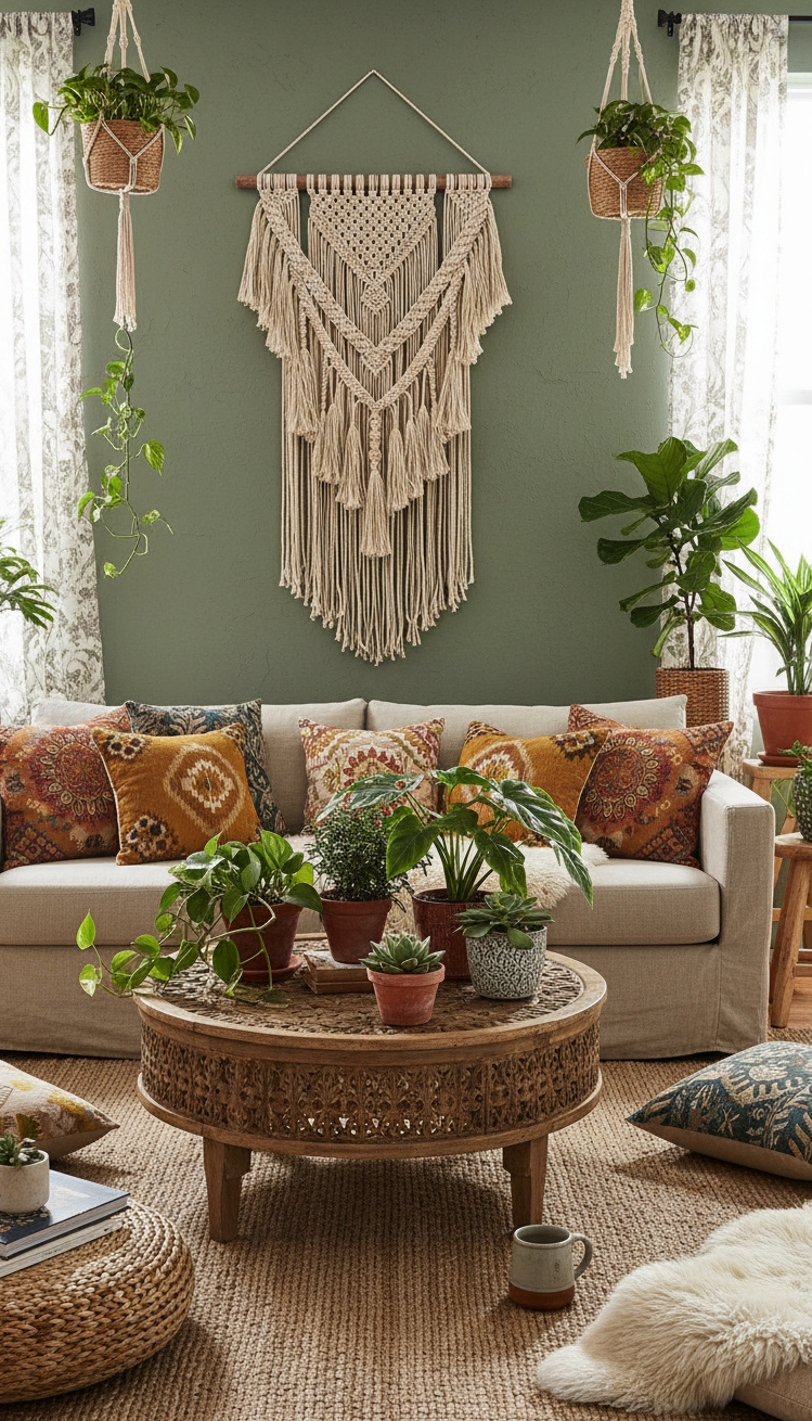 green living room - Sage Green Living Room Ideas - The sage green walls create a soothing backdrop....