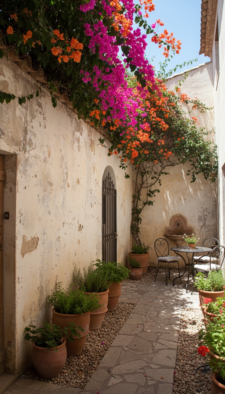 Stucco texture wall ideas - Stucco Wall Texture: Courtyard Charm - These stucco walls practically glow with warmth. The...