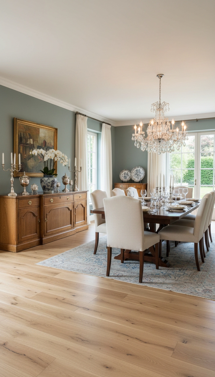 flooring that goes with oak cabinets - Flooring Ideas for Warm Oak Cabinets - These light oak floors really brighten the dining...