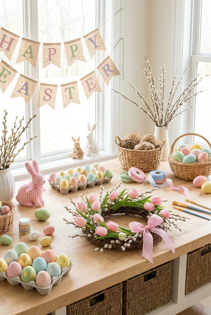 21 Ways to Decorate for Easter in 2026 - Easter 2026: Soft Pinks Steal Show - These pastel eggs steal the show, don't they....