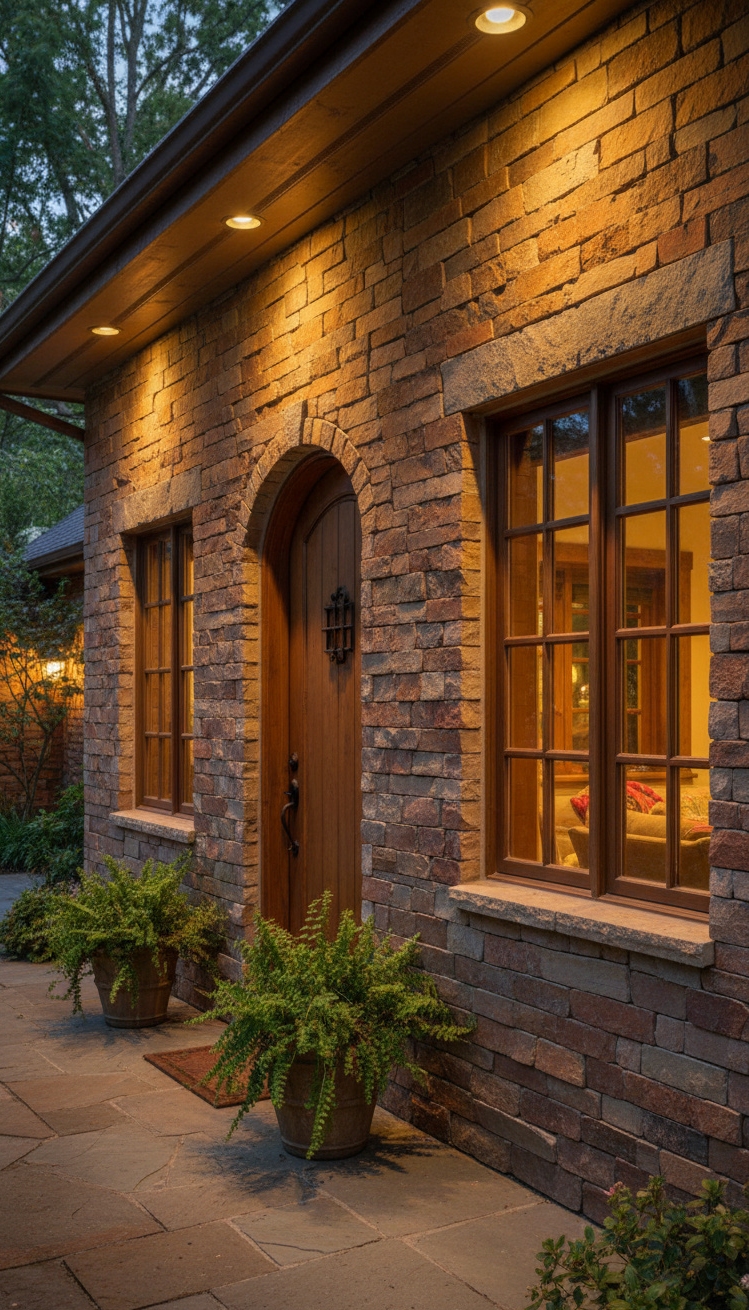 exterior wall texture patterns - Stacked Stone Exterior Wall Designs - These stacked stones create a rugged, textured surface...