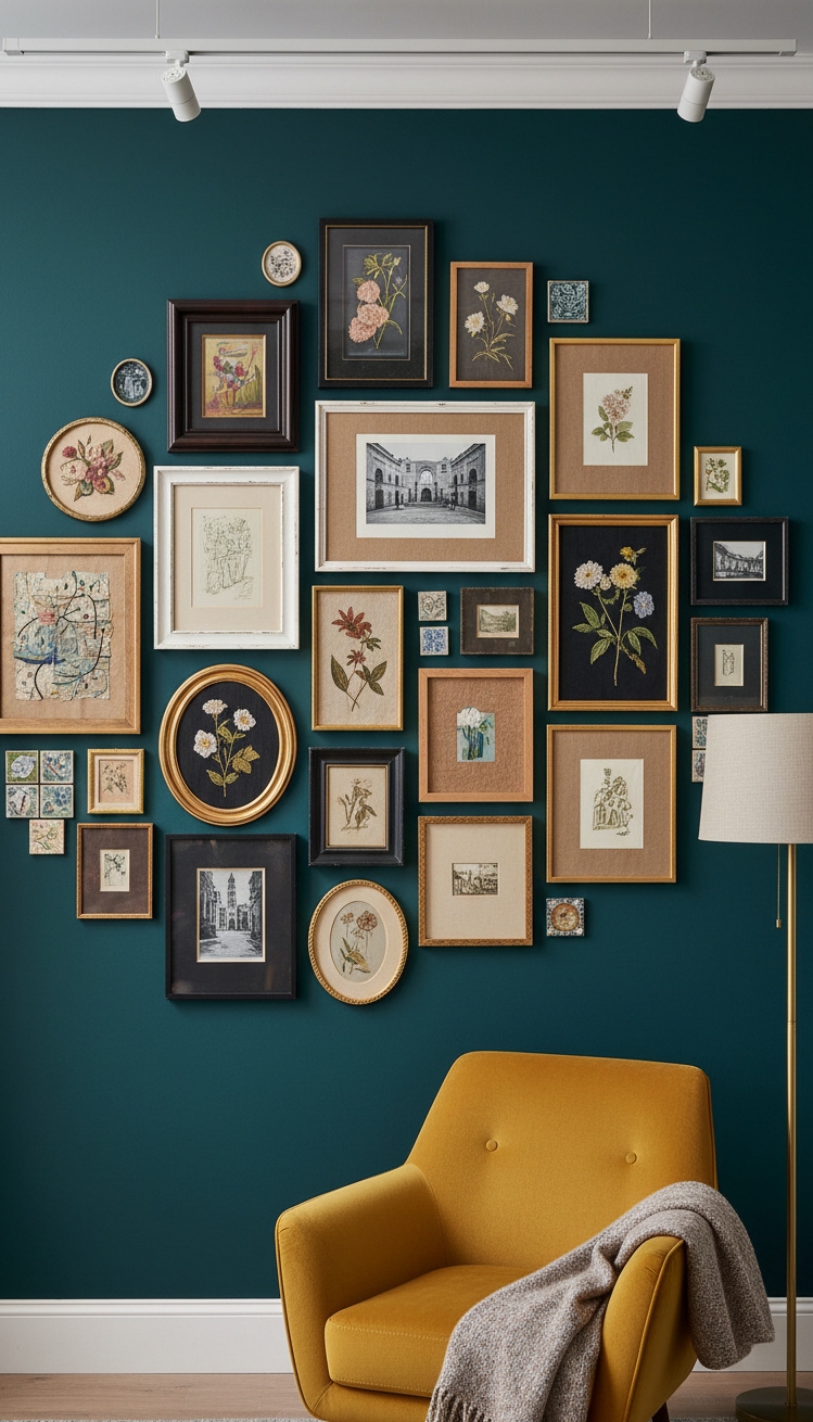 gallery wall bedroom ideas - Bedroom Gallery Wall: Styles That Grab - The gallery wall really grabs your attention with...