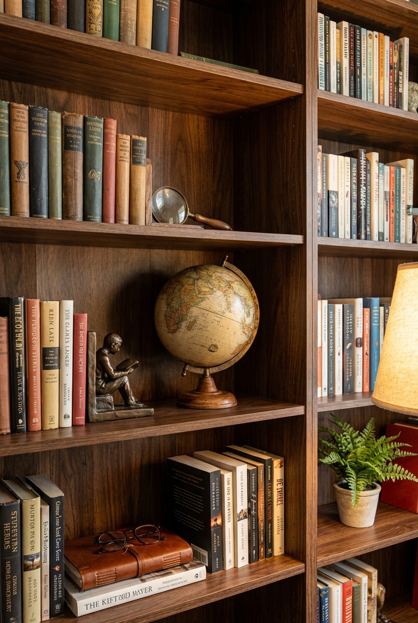 22 Ways to Design Your Dream Home Library - Colorful Bookshelves: Design That Grabs - These colorful bookshelves grab your attention right away....