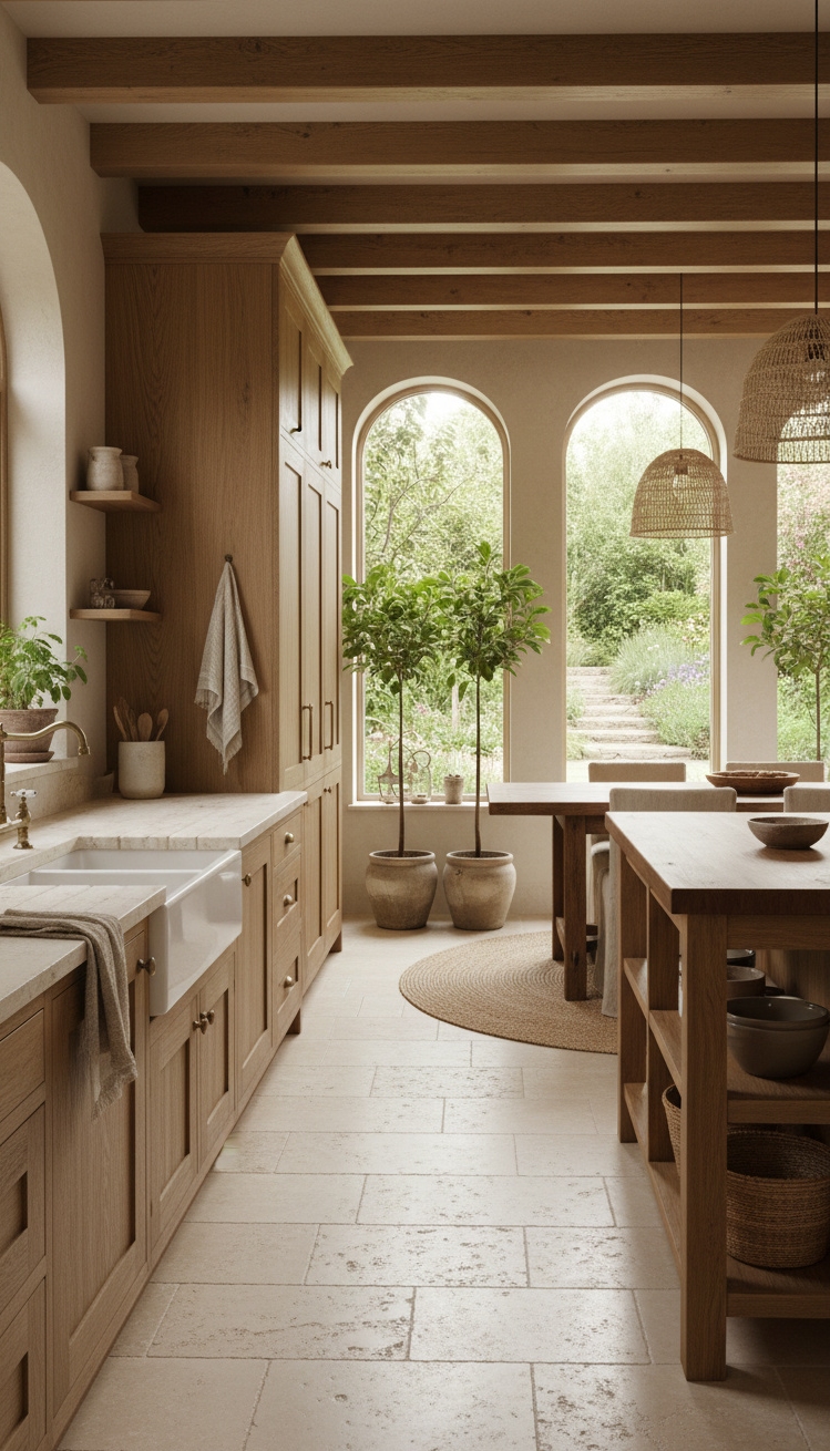 flooring that goes with oak cabinets - Flooring Ideas for Oak Cabinets - flooring that goes with oak cabinets - These oak cabinets glow warmly, reflecting light from...