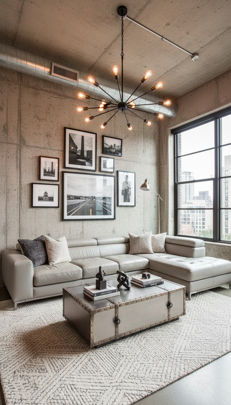 Light Grey Couch Living Room Ideas - Light Grey Couch: Modern Living Ideas - The light grey leather couch anchors this living...