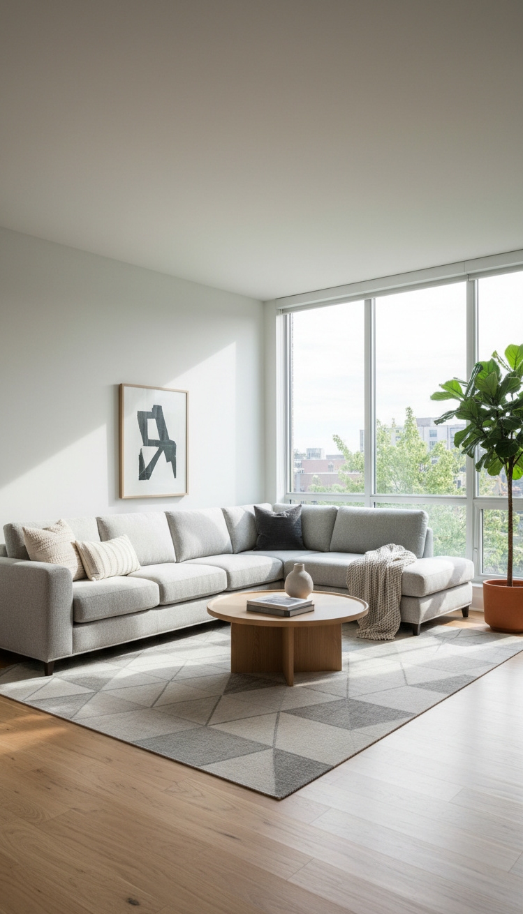 Light Grey Couch Living Room Ideas - Light Grey Couch: Modern Living - These light grey couches look so inviting. The...