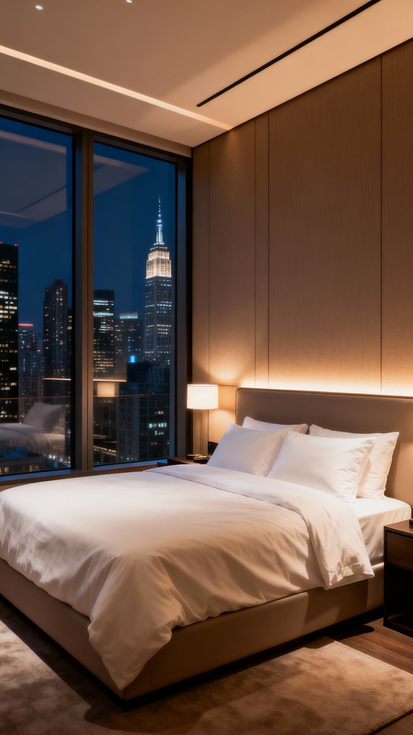 luxury penthouse bedroom - Penthouse Bedroom: Windows Steal the Show - These floor-to-ceiling windows steal the show. They pull...