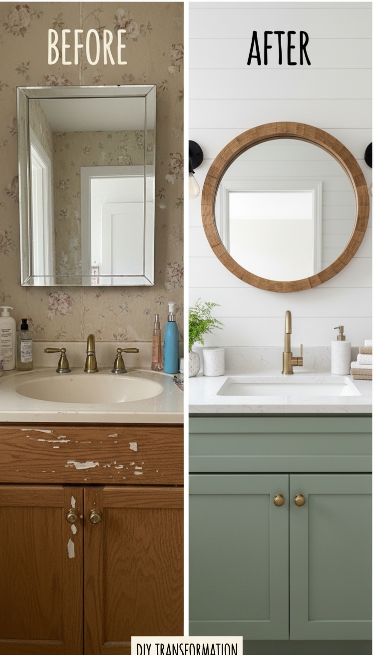 modern cottage vanity - Cottage Vanity: Modern Design Update - The vanity anchors this bathroom with its fresh,...