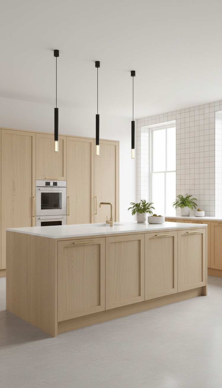 flooring that goes with oak cabinets - Flooring Ideas for Oak Cabinets - flooring that goes with oak cabinets - These concrete floors offer a cool, smooth contrast...