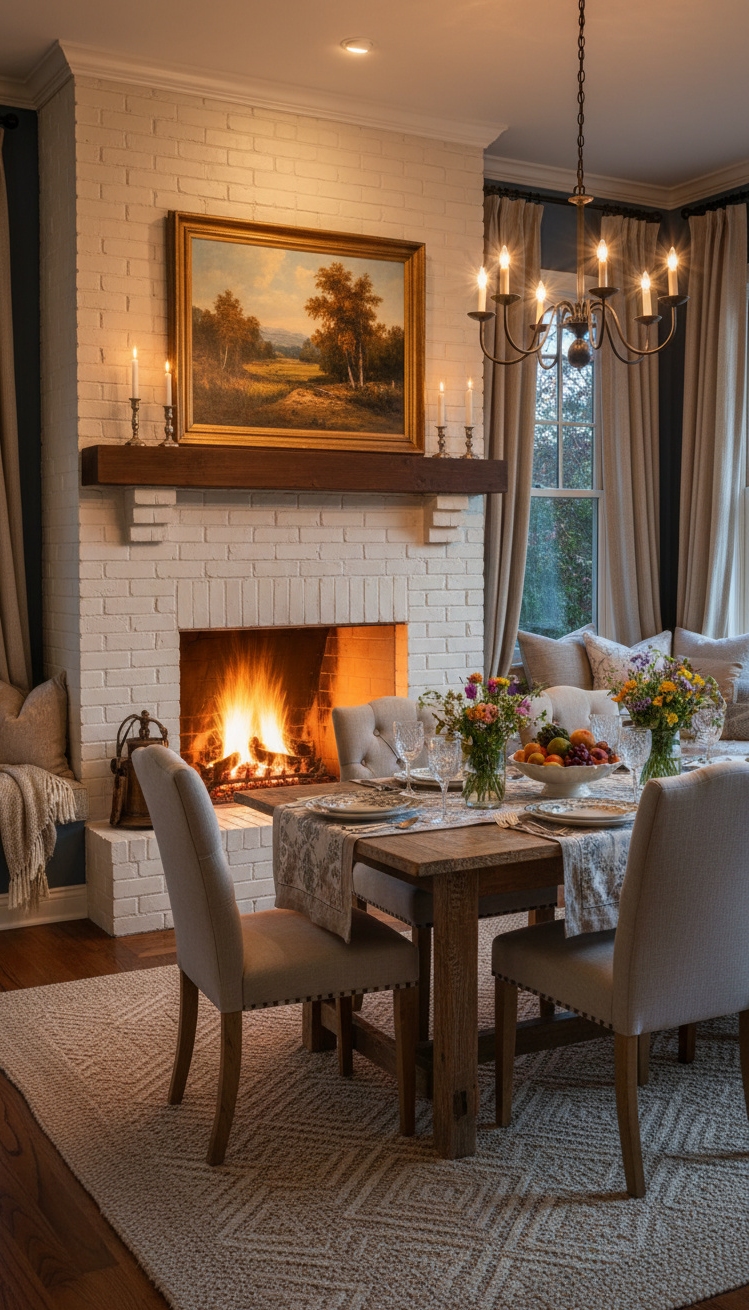 painted brick fireplace - Painted Brick: Fireplace Design Ideas - The painted brick fireplace stands out as the...