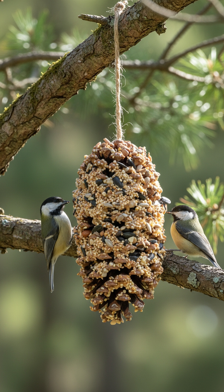 pine cone christmas decorations - Pine Cone Christmas: Natural Design - These pine cone feeders bring a touch of...