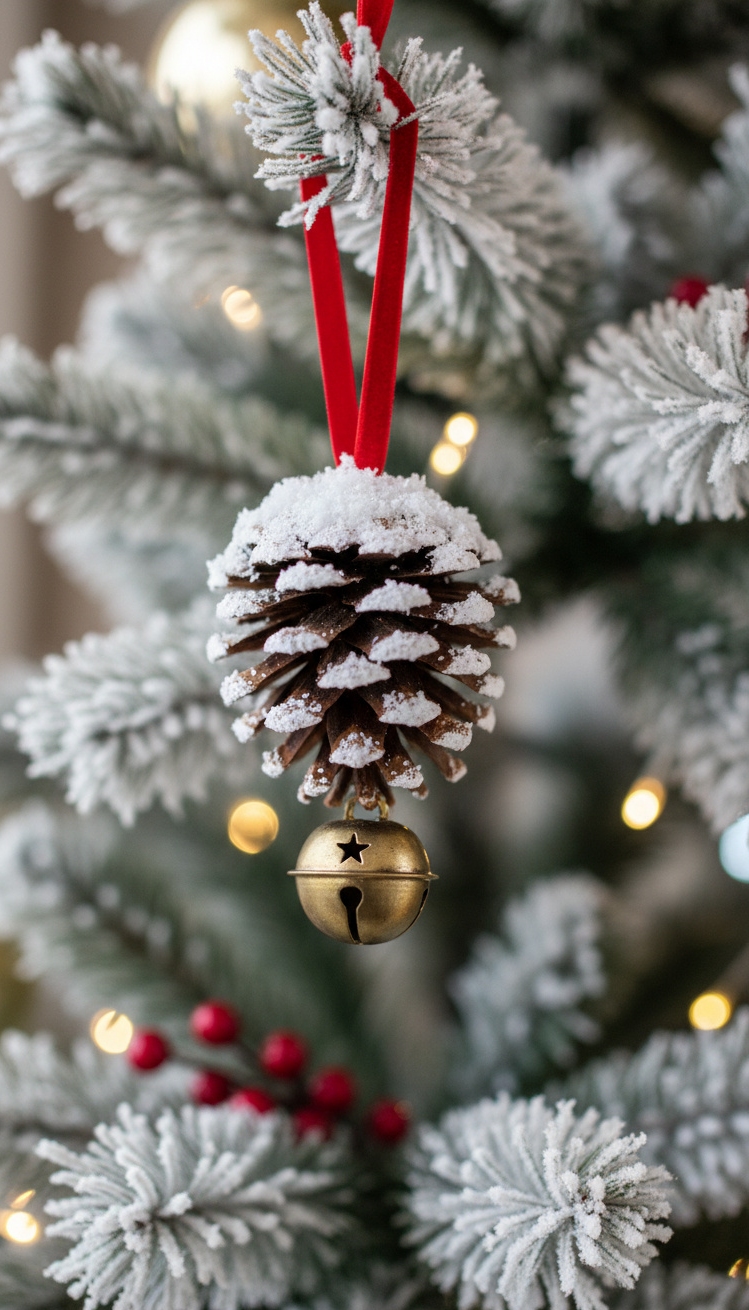 pine cone christmas decorations - Pine Cone Christmas Ornament Designs - The pine cone ornament hangs delicately, a simple...